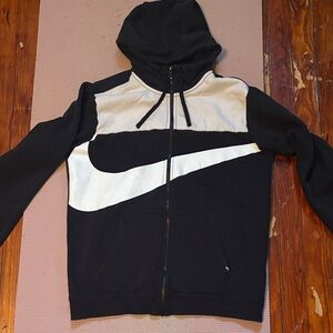 Nike Black and White Hoodie